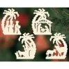 Ratags, décos de Noël lumineuses en bois 4 Crèches De Noël Sous Un Palmier A Suspendre Au Sapin - Set N° 23