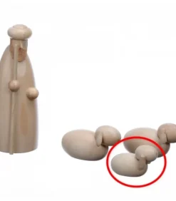 Schalling, crèche moderne Agneau En Bois Pour Crèche De Noël, 1,5 Cm
