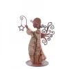 Waldfabrik, photophore en bois et étoile sapin de Noël Ange De Noël En Bois Avec Ailes Metal, 15 Cm