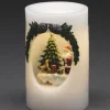 Konstsmide, guirlandes lumineuses de Noël Bougie Led Père Noël Avec Petit Chien