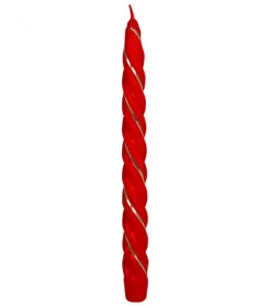 Ewa Kerzen, bougies de Noël et bougies de l'Avent Bougie Torsadee Pour Chandelier 25 Cm