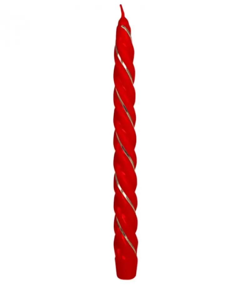 Ewa Kerzen, bougies de Noël et bougies de l'Avent Bougie Torsadee Pour Chandelier 25 Cm