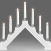 Konstsmide, guirlandes lumineuses de Noël Chandelier À 7 Branches Electrique En Bois Blanc