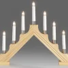 Konstsmide, guirlandes lumineuses de Noël Chandelier De Noël À 7 Branches, Bois Naturel