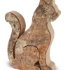Waldfabrik, photophore en bois et étoile sapin de Noël Chat En Bois Assis, 8,5 Cm