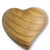 Waldfabrik, photophore en bois et étoile sapin de Noël Coeur En Bois Asymetrique, 5 Cm