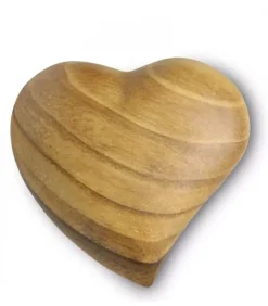 Waldfabrik, photophore en bois et étoile sapin de Noël Coeur En Bois Asymetrique, 5 Cm