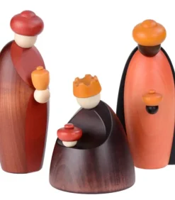 Köhler, Père Noël en bois Crèche De Noël Complete Avec 12 Personnages 12 Cm