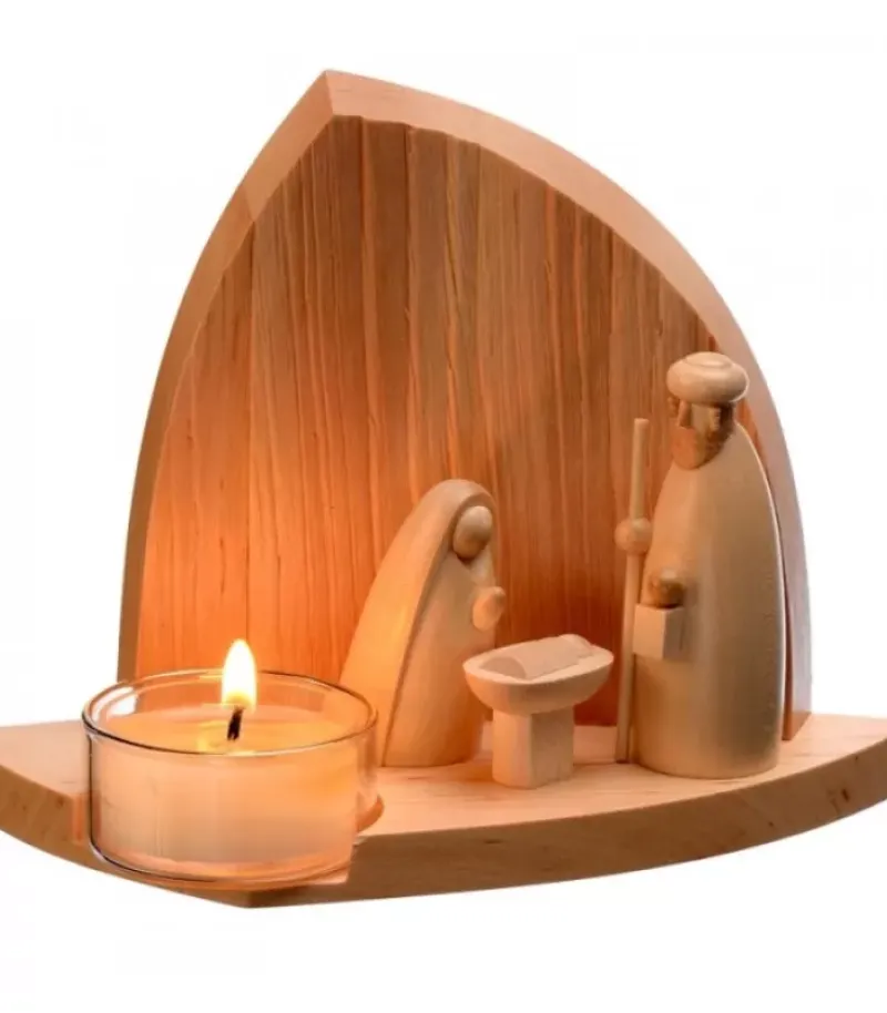 Schalling, crèche moderne Crèche De Noël Moderne Avec Bougeoir
