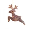 Waldfabrik, photophore en bois et étoile sapin de Noël Déco De Noël, Cerf En Bois A Suspendre, 6 Cm
