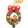 Hubrig, figurines pour enfant Décoration Sapin De Noël Vintage, Ourson Dans Couronne