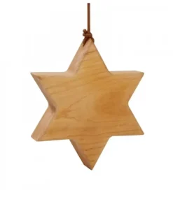 Waldfabrik, photophore en bois et étoile sapin de Noël Etoile En Bois D'Aulne A Suspendre 9 Cm