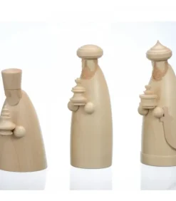 Schalling, crèche moderne Figurines Bois Pour Crèche De Noël, Les Trois Rois Mages, 12 Cm