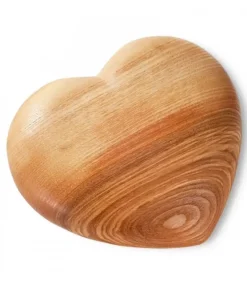Waldfabrik, photophore en bois et étoile sapin de Noël Grand Coeur En Bois, 17 Cm
