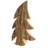 Waldfabrik, photophore en bois et étoile sapin de Noël Grand Sapin En Bois, Forme Penchee, 40 Cm