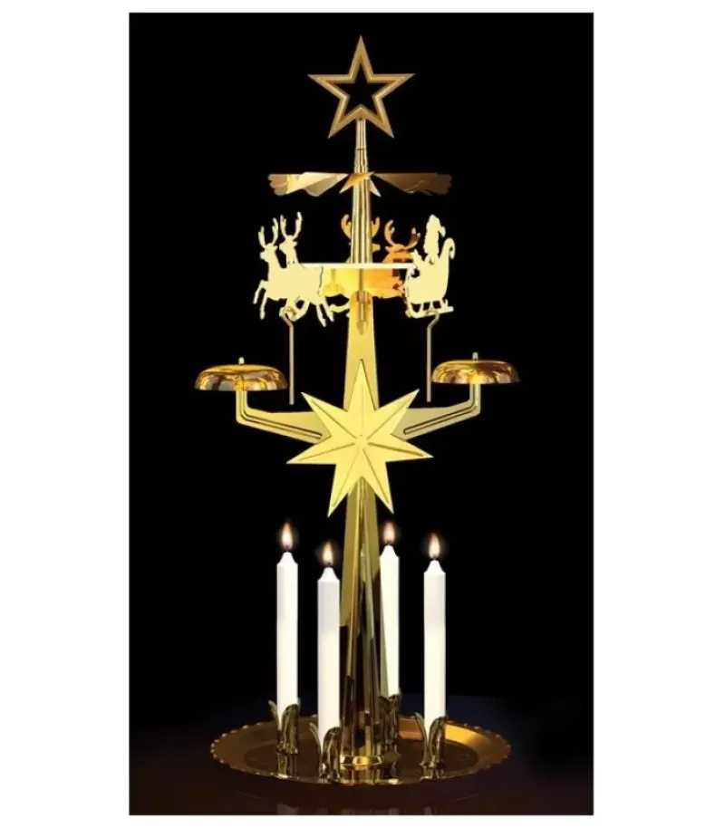Angel Chimes, carillon des anges Kit Carillon Père Noël Dore + Bougies