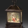 Konstsmide, guirlandes lumineuses de Noël Lanterne Père Noël Sous LÀ Neige Avec Enfant, 25 Cm