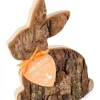 Waldfabrik, photophore en bois et étoile sapin de Noël Lapin En Bois Couche, 12,5 Cm