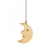 Waldfabrik, photophore en bois et étoile sapin de Noël Lune En Bois De Chene A Suspendre 8,5 Cm