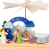 Graupner, décoration de sapin de Noël, Déco Noël enfant Petit Carrousel En Bois Anges Musiciens