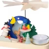 Graupner, décoration de sapin de Noël, Déco Noël enfant Petit Carrousel En Bois Bonhomme De Neige