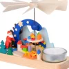Graupner, décoration de sapin de Noël, Déco Noël enfant Petit Carrousel En Bois Père Noël Et Jouets