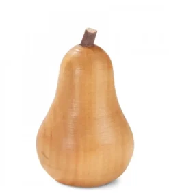 Waldfabrik, photophore en bois et étoile sapin de Noël Petite Poire En Bois Poli, 4 Cm