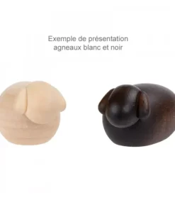 Köhler, Père Noël en bois Petits Animaux Pour Crèche De Noël, Agneau Blanc