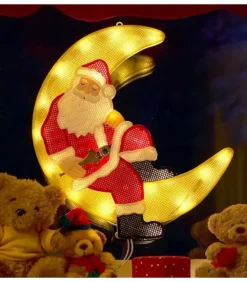 Konstsmide, guirlandes lumineuses de Noël Père Noël Lumineux Sur La Lune