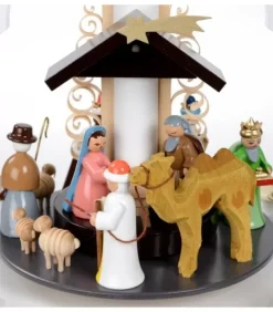 Richard Glasser, Pyramides de Noël allemandes Pyramide Allemande Avec Crèche De Noël Blanche