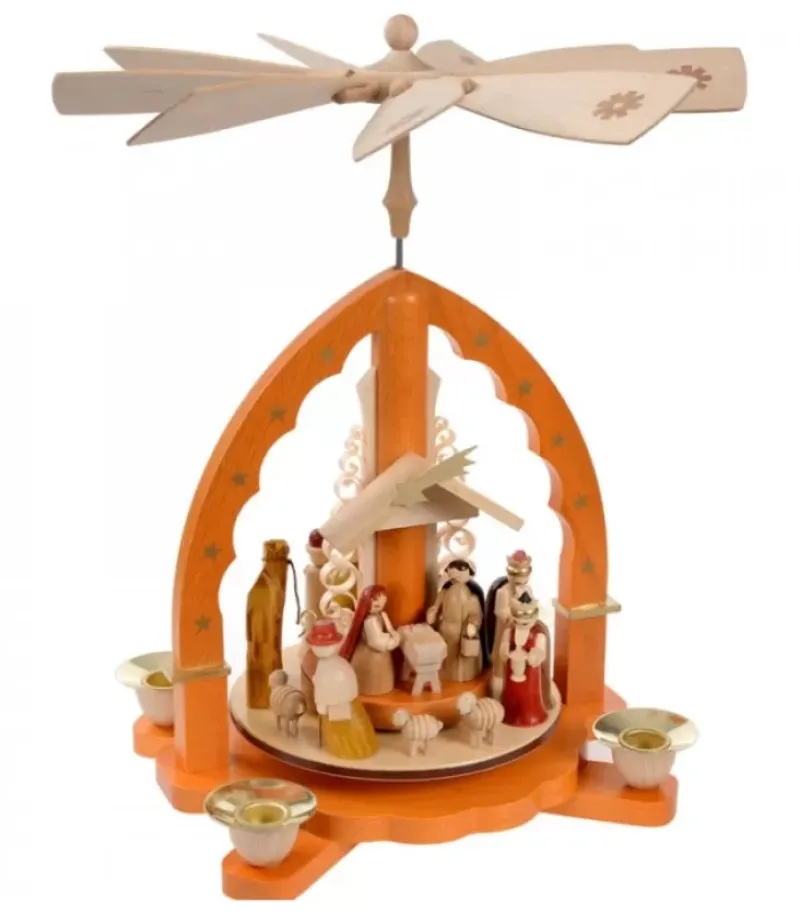 Richard Glasser, Pyramides de Noël allemandes Pyramide De Noël Allemande Avec Une Arche Couleur Ocre