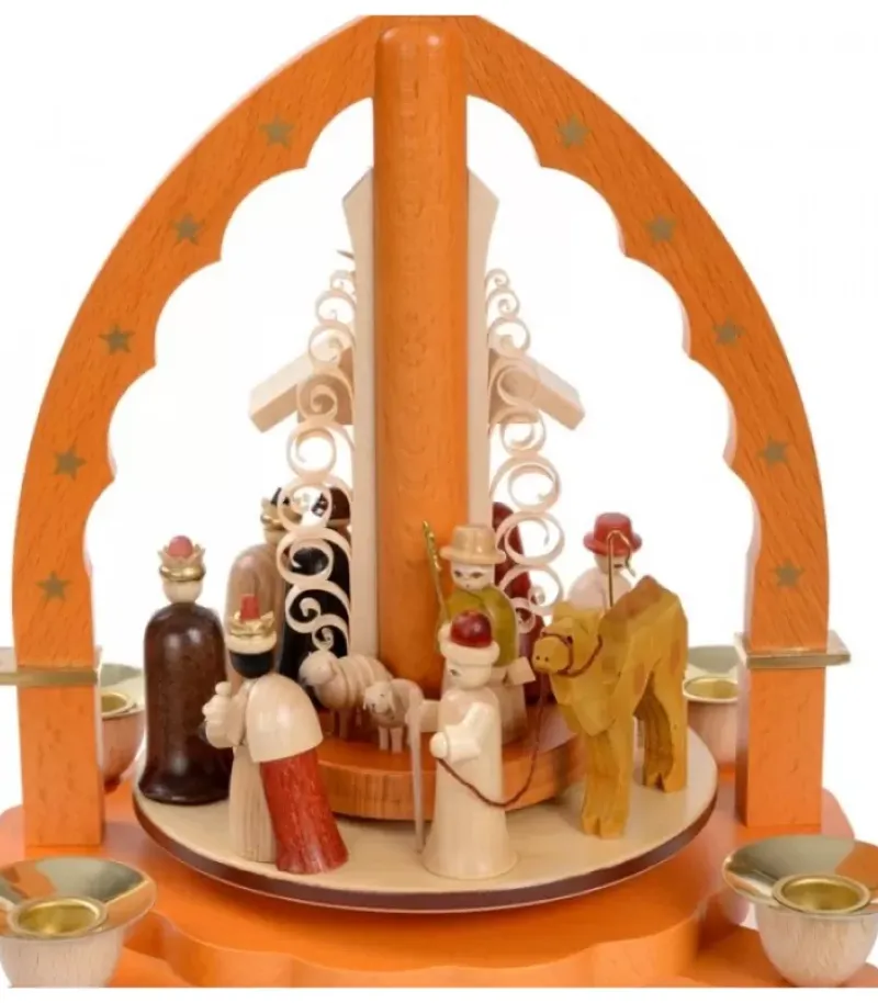 Richard Glasser, Pyramides de Noël allemandes Pyramide De Noël Allemande Avec Une Arche Couleur Ocre