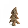 Waldfabrik, photophore en bois et étoile sapin de Noël Sapin En Bois, Forme Penchee, 15 Cm
