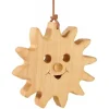 Waldfabrik, photophore en bois et étoile sapin de Noël Soleil A Suspendre En Bois De Chene 8 Cm